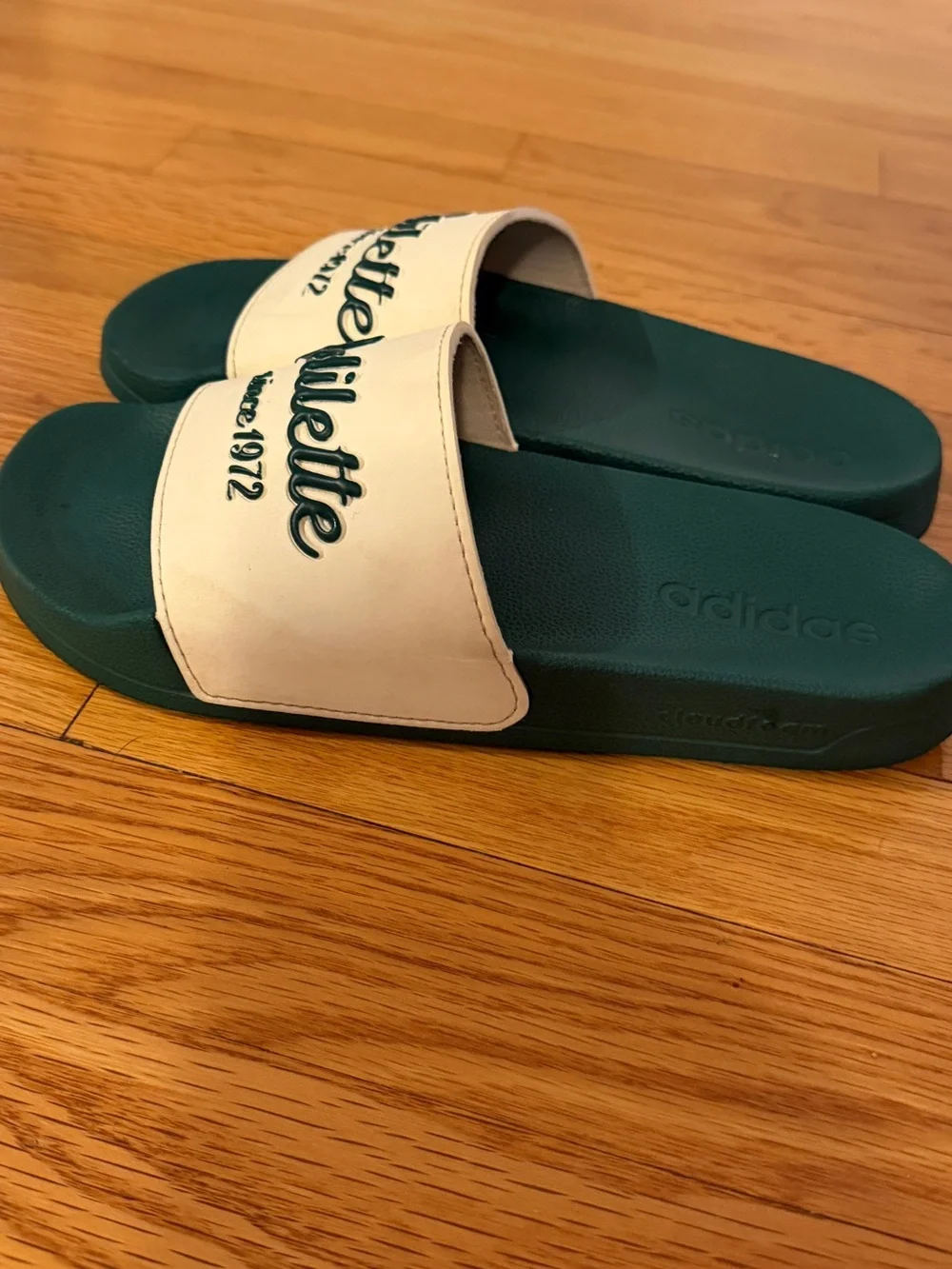 Adidas Adilette RARE and Limited Drop Green and White 1972 Slides